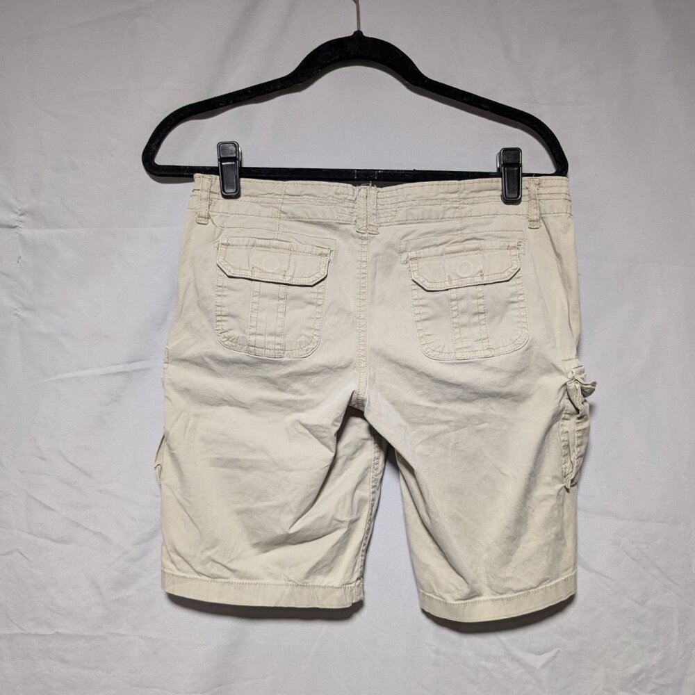 Aeropostale Y2K Khaki Cargo Shorts Multi Pocket Casual Cotton Women's 7/8 - Picture 4 of 7